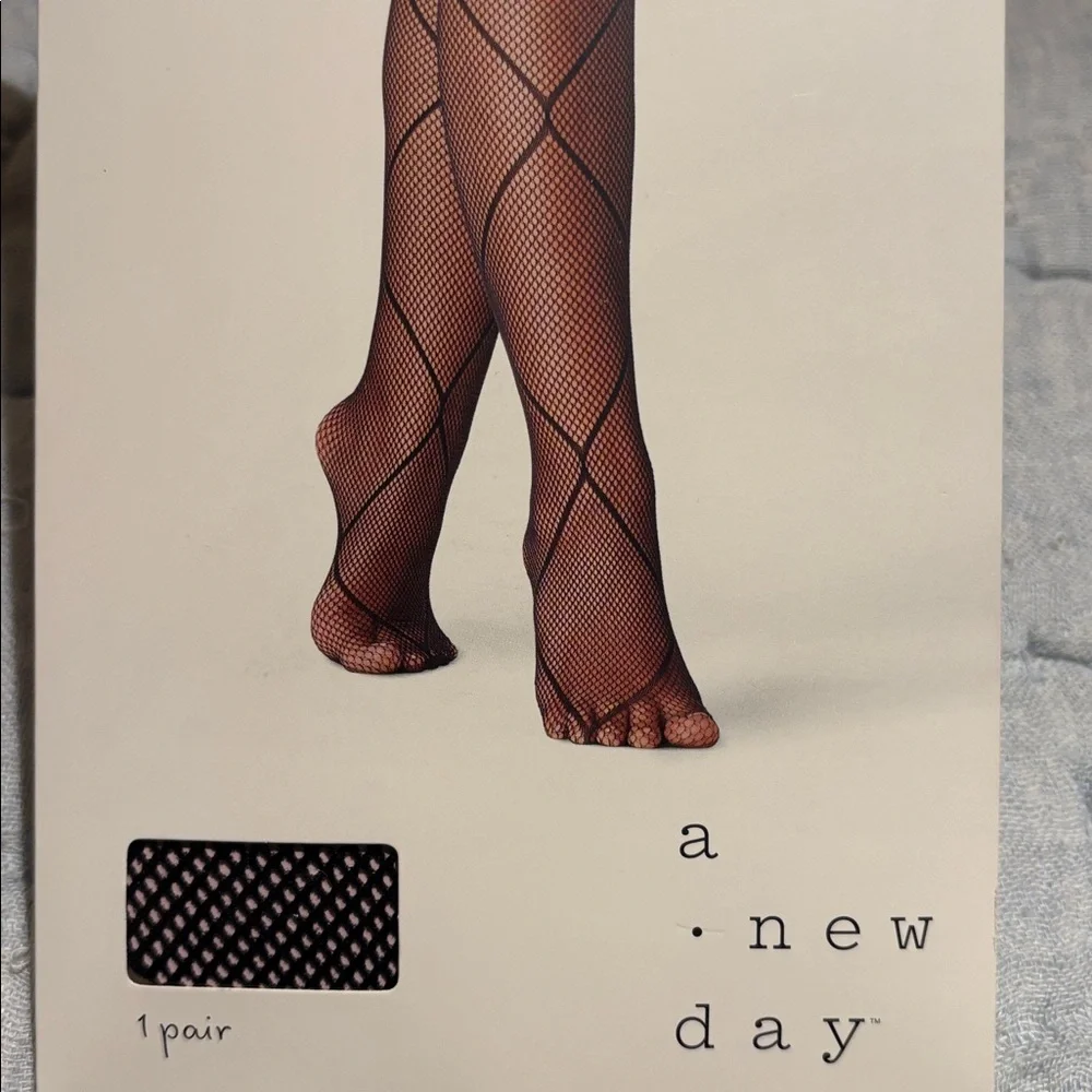 NWT Bundle A New Day Black Capri and Fishnet Tights.